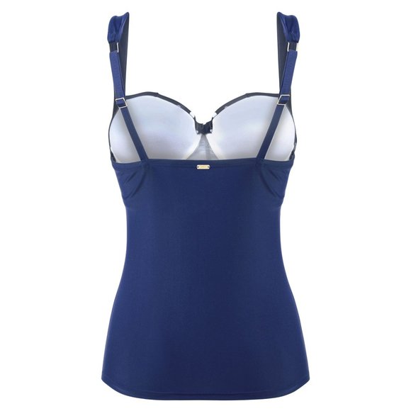 Panache Annalise Blue/White Polka Dot Tankini 32G - Picture 2 of 9